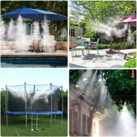 تركيب انظمة الضباب والرذاذ بالرياض (0504337358) تبريد فعال حتى 15°م أقل